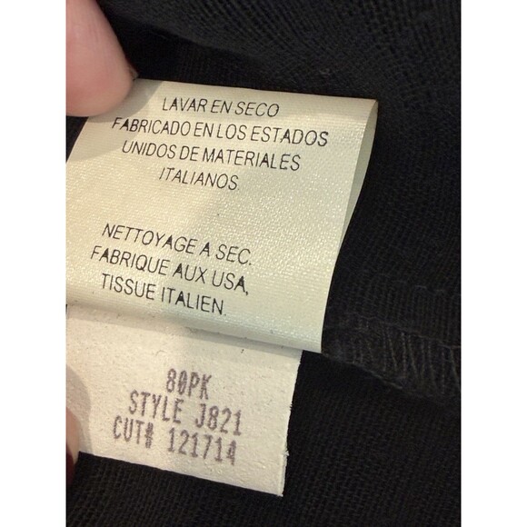 Eileen Fisher Wool Blend Open Front Cardigan Women’s Sz S Black Mandarin Collar - Picture 6 of 9